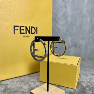 Rare and popular Fendi earrings in gold, silver and rose pink - fake feq60845