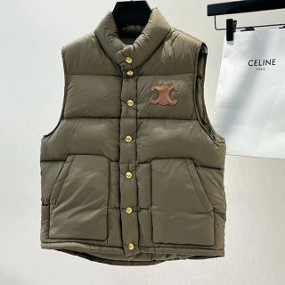Rare Celine Triomphe Quilted Down Vest Replica Ceq34380