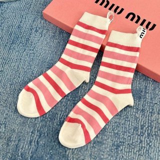 Very popular! Miu Miu replica logo cotton socks myu46539