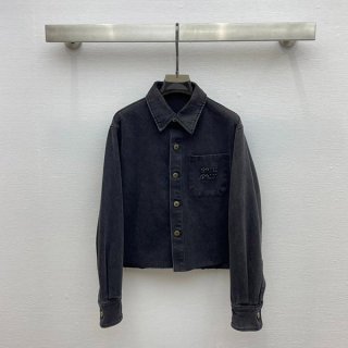 miumiu denim blouson jacket replica myb31420