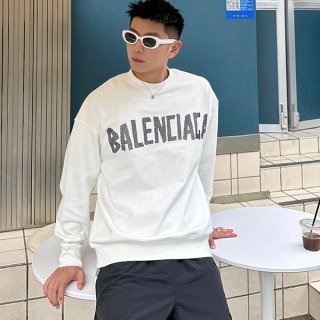 Balenciaga replica logo oversized crew neck sweatshirt bac25730