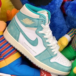 Nike Replica Air Jordan 1 Retro High OG Turbo Green/White-Light Smoke Grey-Sail 555088-311