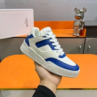 Stylish? Celine CT-07 Replica Rubber Trim Leather Lace-up Sneakers Cer47563