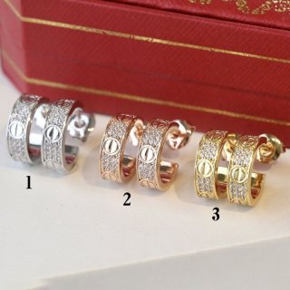 Hard to find fake Cartier earrings Trinity earrings gold 3 colors kah14618