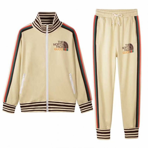 ★Japan!! Popular! Gucci x North Face Top and Bottom Set Fake GG Jacquard Cotton gup22819