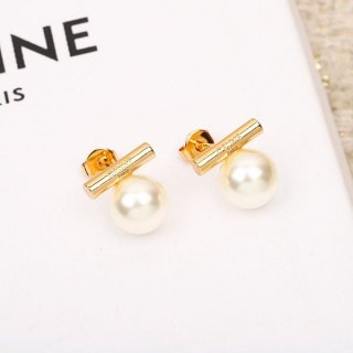 Celine popular pearl earrings replica 2 colors Cem87807