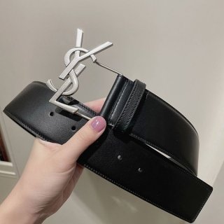 ☆Very popular☆ Saint Laurent Monogram Belt Leather Sao34688