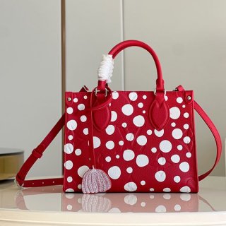 LV x YK On the Go PM Replica Louis Vuitton x Yayoi Kusama Suzu Hirose Love M46412