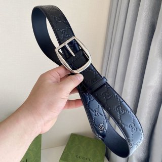 Gucci belt replica 449716 Dollar calf leather black 40mm gua24071
