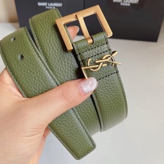 Popular YSL Replica Monogram Logo Leather Belt 30mm Sah90432