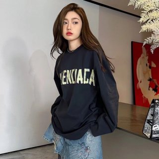 Balenciaga replica logo oversized crew neck sweatshirt bar66700