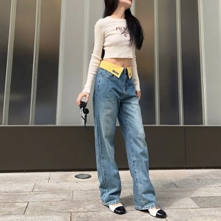 Miu Miu Replica Loose Fit Denim Jeans myj12725