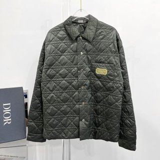 The hot topic! Dior Cannage quilted overshirt fake dew75992