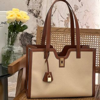 Celine CABAS 16 Textile Calfskin Replica 114482FD302NT Available Now