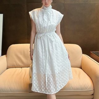 The most popular Louis Vuitton replica Fil Coupe Lavalliere collar dress 1ABT23