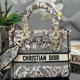 Attention ★ Lady Dior Copy D-LITE Shoulder Bag Medium ded63785