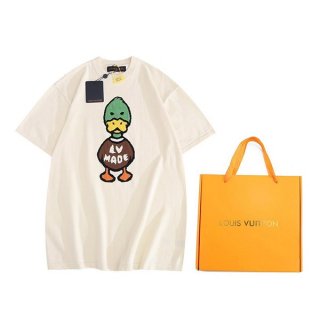 Louis Vuitton Replica x Nigo Intarsia Jacquard Duck Short Sleeve Crew Neck vut11544