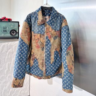 Very popular! Louis Vuitton Monogram Denim Jacket Replica vuv93118