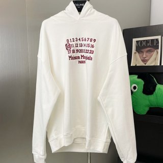 Margiela Number Logo Hoodie Replica White Map67211