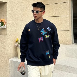Louis Vuitton Replica LV Butterfly Crew Neck Sweatshirt 1AATBM