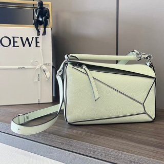The hottest topic! Loewe Satin Calf Replica Puzzle Edge Shoulder Bag Small low35709