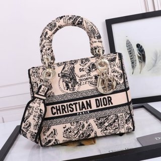 n-grade recommended Lady Dior copy D-LITE bag medium M0565OOMPM918