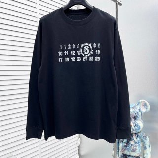 Maison Margiela Replica Numbers Cotton Crew Neck Sweatshirt Maz69502