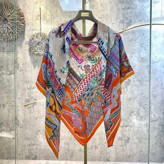 Hermes Replica Shawl◇Carre Gean "Grand Turalala" erb93155