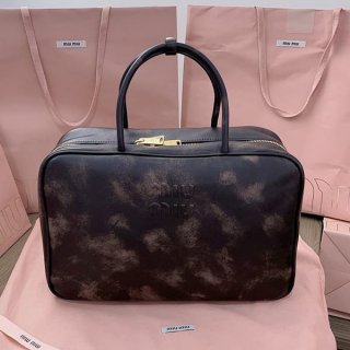Express delivery Miu Miu replica leather top handle bag myi21738