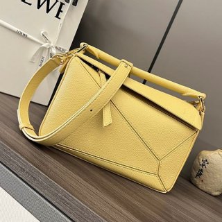 Stylish Loewe Satin Calf Puzzle Edge Shoulder Bag Replica Small lol38668