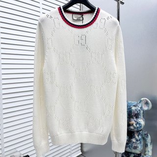 Gucci GG Perforated Cotton Sweater Replica 740501