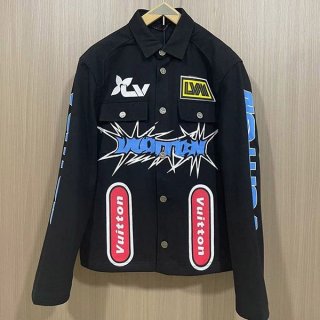 Rare Louis Vuitton Racing Urban Denim Jacket Replica vun91205