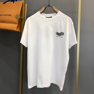 Competition Louis Vuitton T-shirt replica 21SS Floating LV Printed vut78473