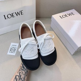 Very popular! Loewe Anagram Logo Copy Embroidered Flap Canvas Low Top loe60747