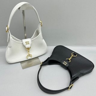Recommended Miu Miu Madras Leather Hobo Bag in 2 Colors myi60971