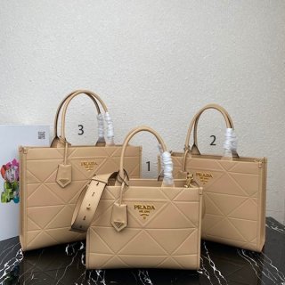 Autumn/Winter Sale: Prada Replica Stitch Motif Large Leather Handbag in 3 Sizes 1BA378VOCOASK
