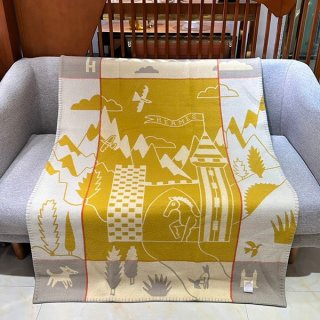 Hermes Blanket Replica Plaid Avalon Epope erb64162