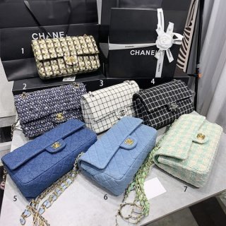 Luxury brand Chanel mini flap bag tweed replica 7 colors shb30071