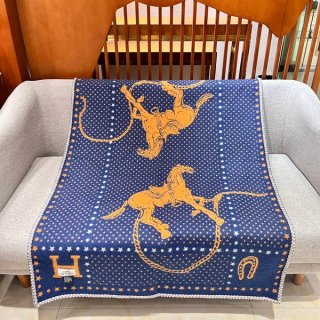 Keep warm anywhere with this Hermes wool and cashmere blanket ero32179
