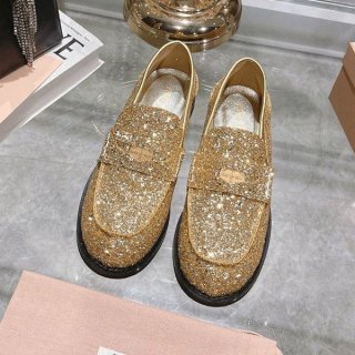 Popular all over the world? Miu Miu Glitter Loafers Replica myl75482
