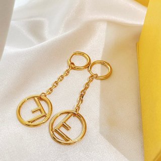 ★Popular in Japan! Fendi F is Fendi replica round earrings fey30984