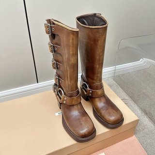 Miu Miu Quadruple Buckle Long Boots Replica myp40778