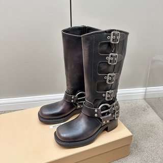 Extremely rare! Miu Miu quadruple back replica long boots myq70667