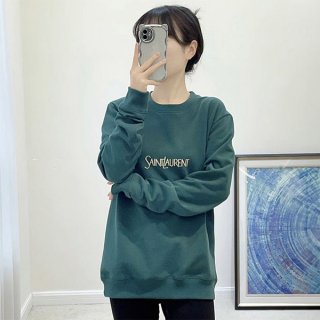 Love at first sight? Saint Laurent Men's Long Sleeve T-Shirt Replica Organic Cotton Sweatshirt 737738