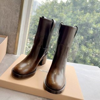 Attention ★ Miu Miu oversole leather ankle boots fake boots myy38640