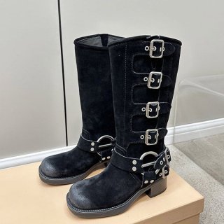 Miu Miu Quadruple Buckle Long Boots myt95468