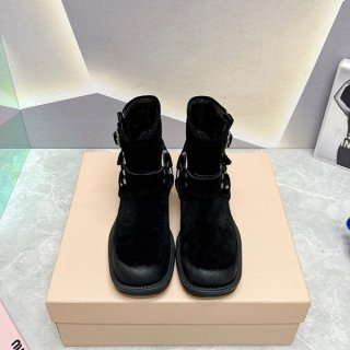 Attention ★ Miu Miu replica suede boots myd98215