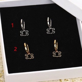 Super Hot Topic! Celine Triomphe Frame Logo Earrings Replica Gold Ceb82023