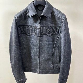 Rare Louis Vuitton Leather Stadium Jacket Replica vur77947