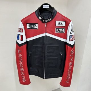 Very popular! Givenchy leather racing suit replica jacket, hard to find! jip44026